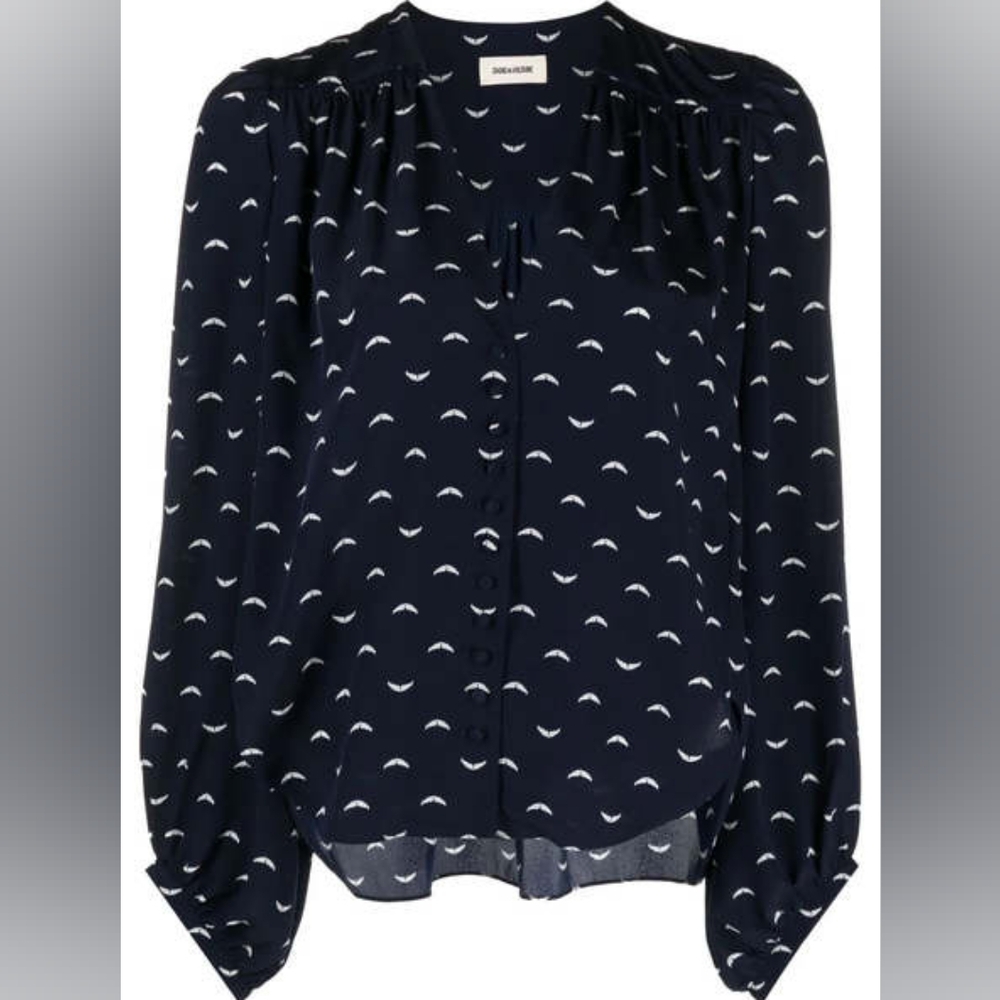 Zadig And Voltaire Blue Silk Blouse